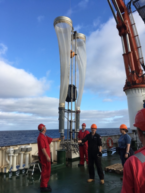 Dan deploying the Bongo net on its last outing